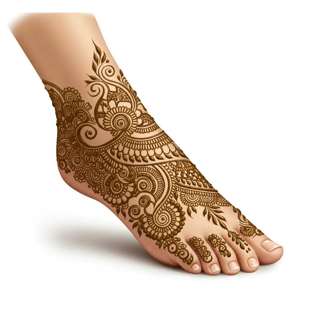 Leg mehndi design 226 Leg mehndi design 226