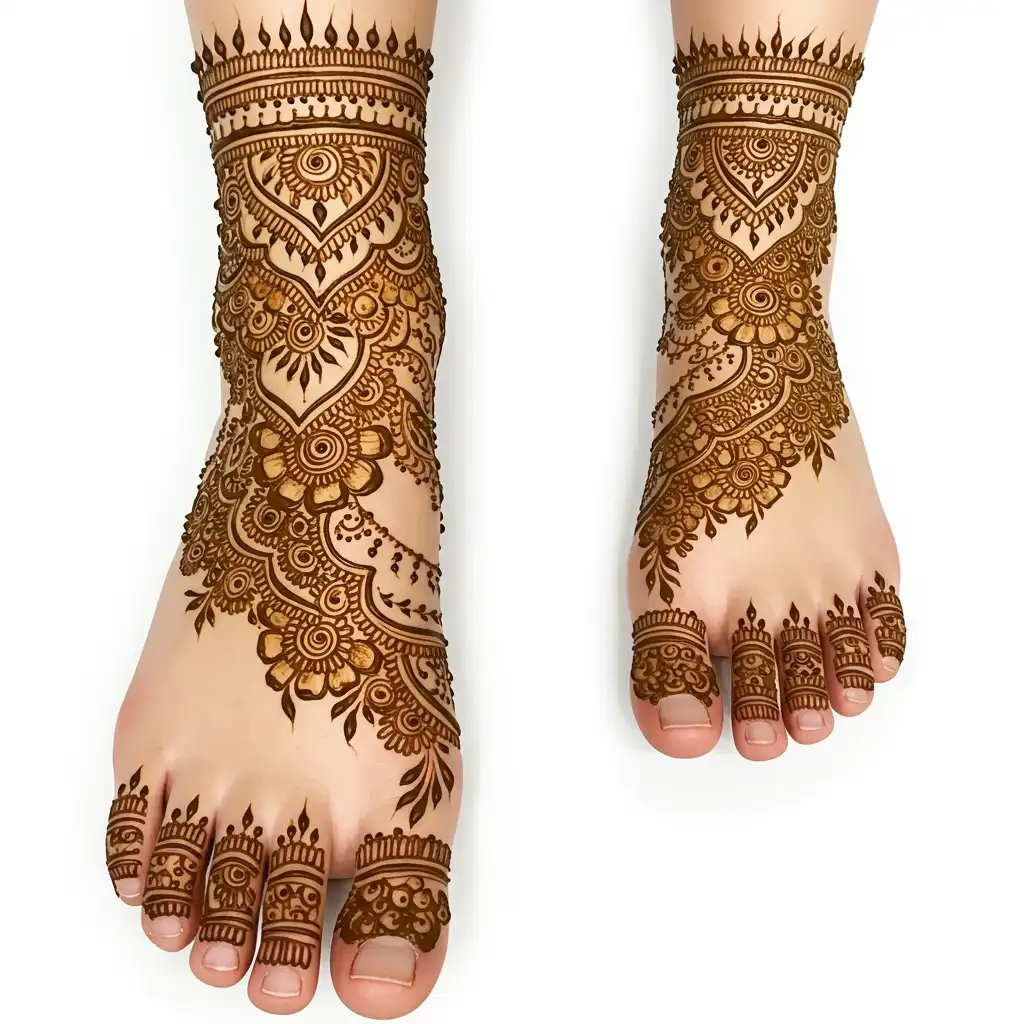 Leg mehndi design 227 Leg mehndi design 227