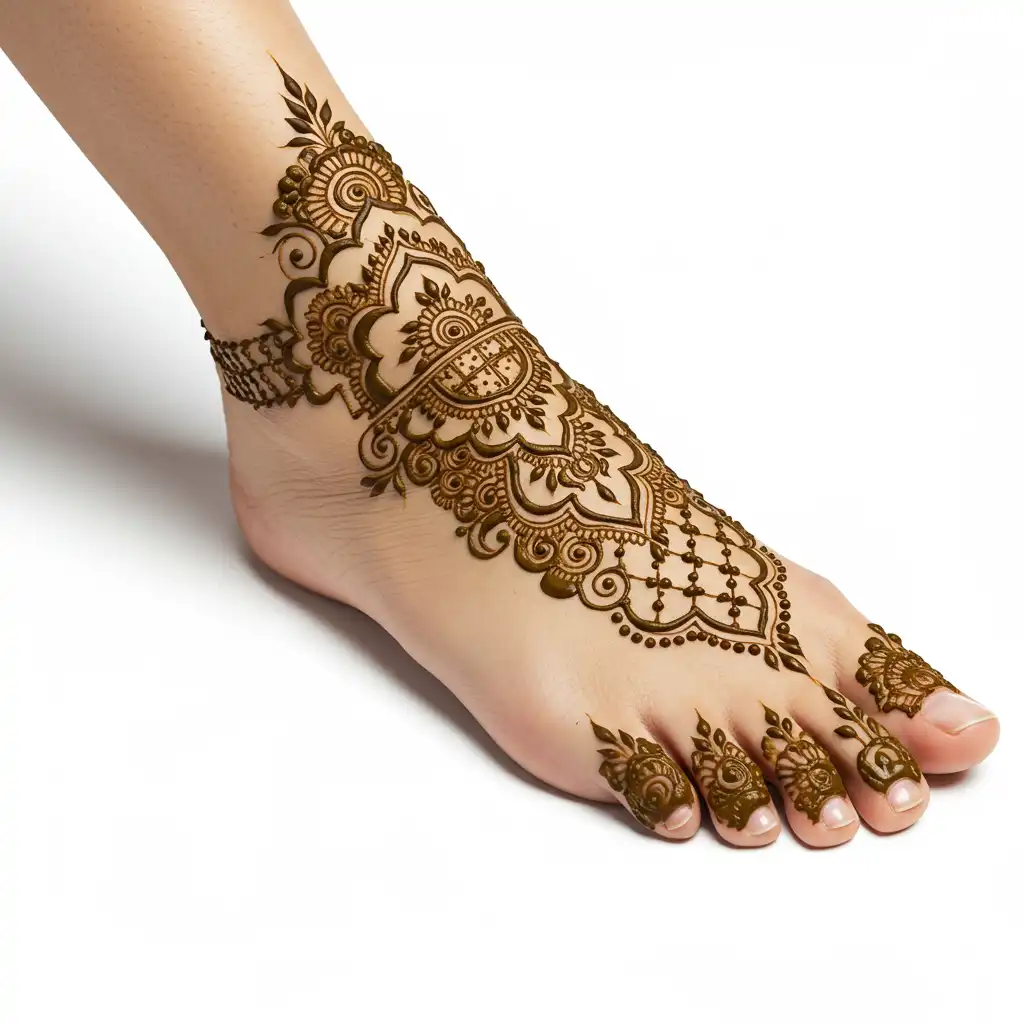 Leg mehndi design 228 Leg mehndi design 228