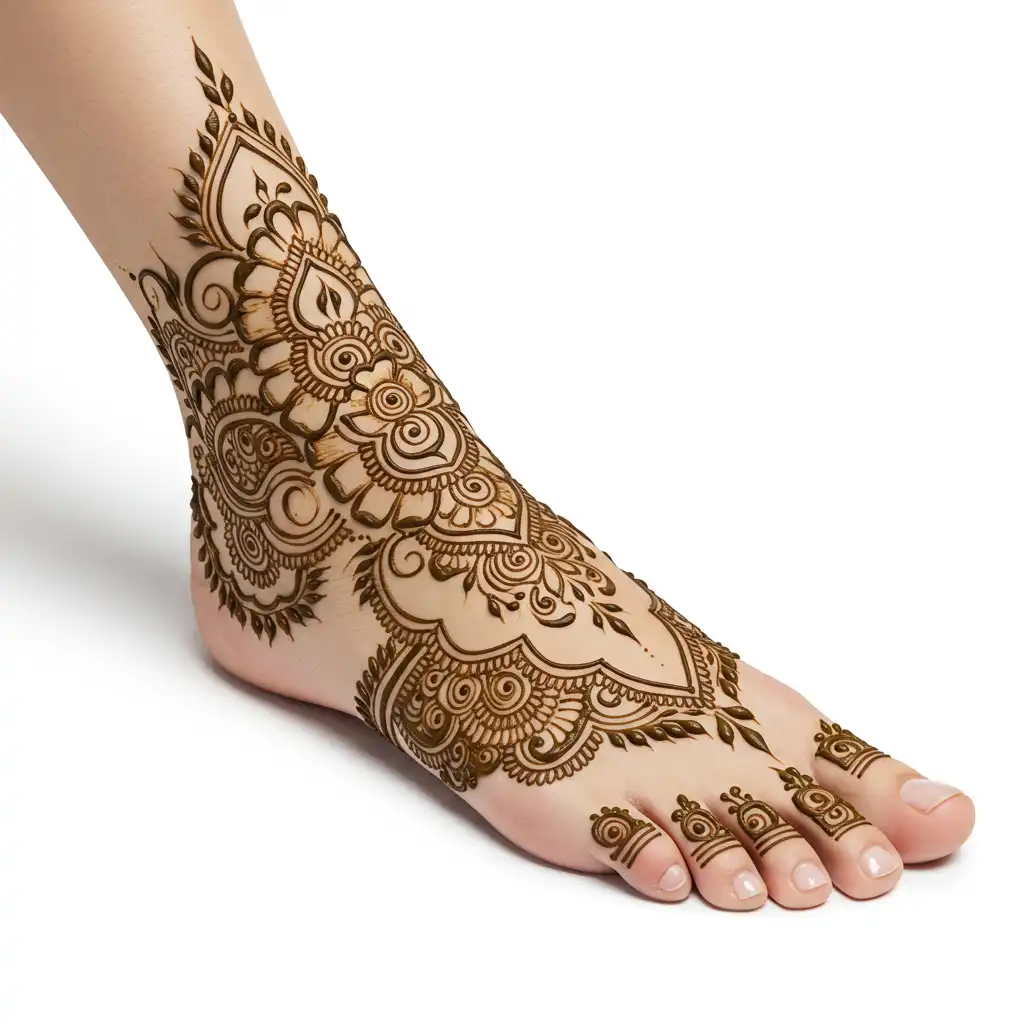 Leg mehndi design 233 Leg mehndi design 233