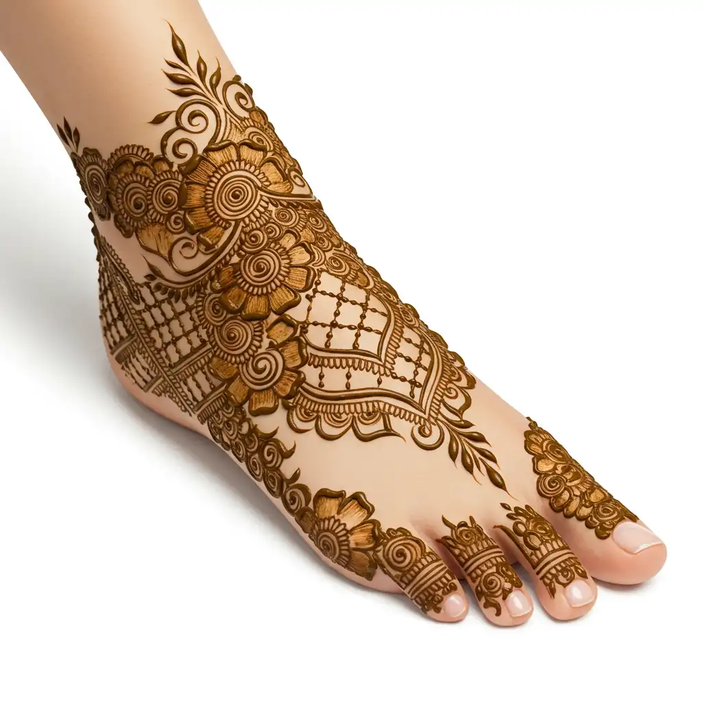 Leg mehndi design 234 Leg mehndi design 234