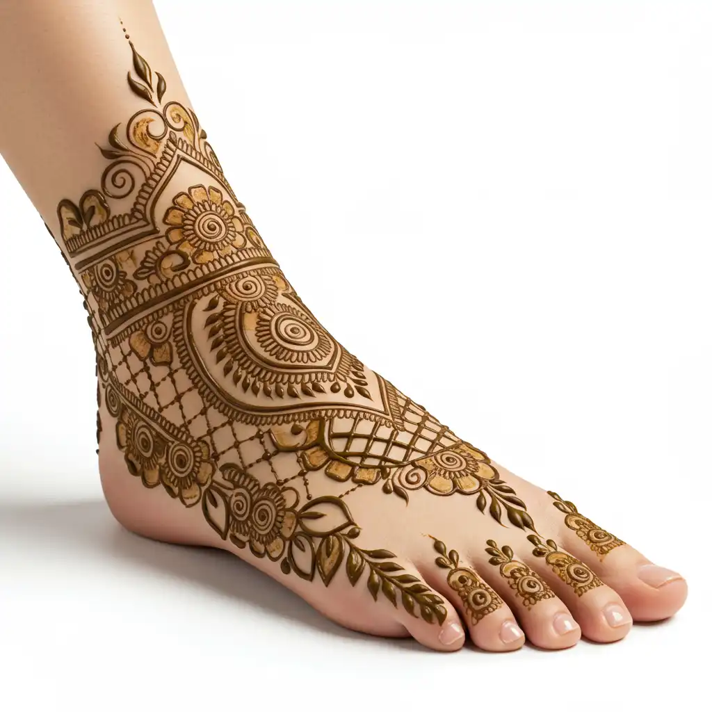 Leg mehndi design 236 Leg mehndi design 236