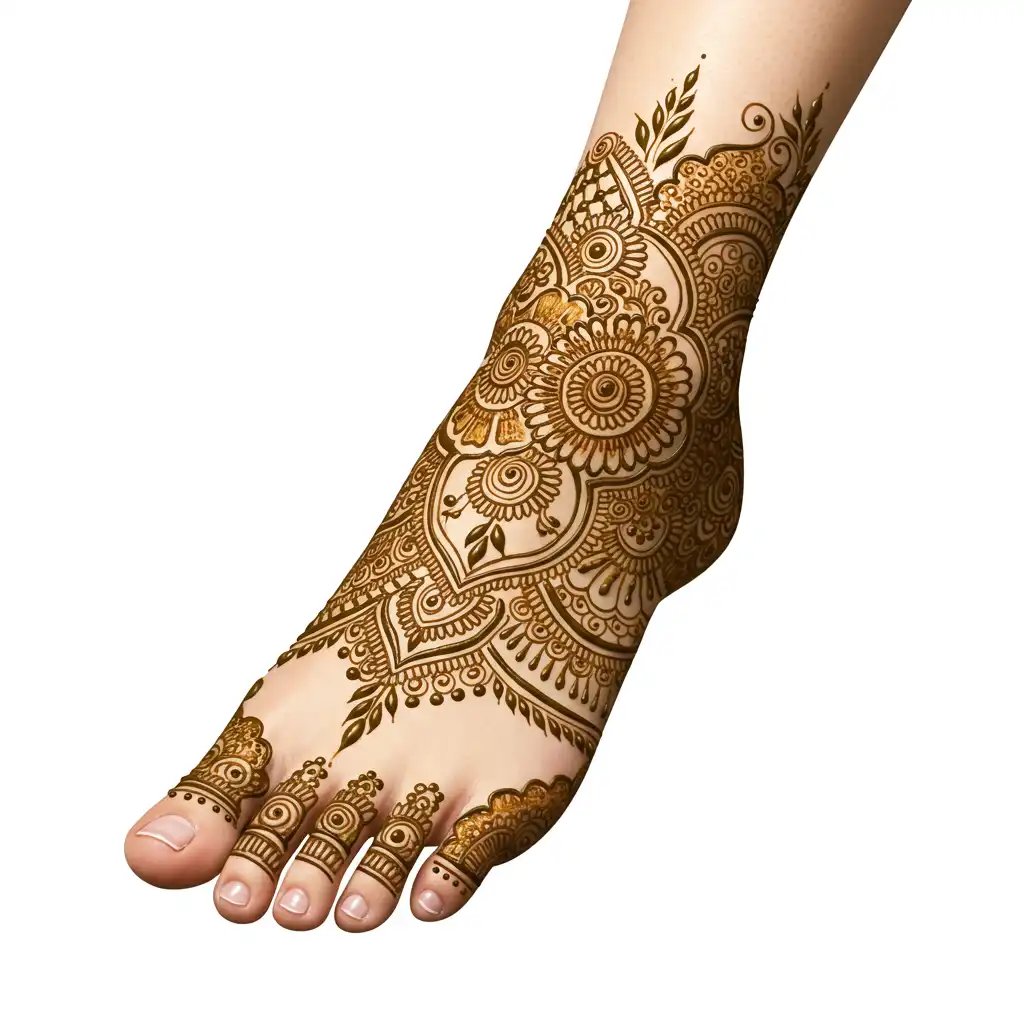 Leg mehndi design 237 Leg mehndi design 237