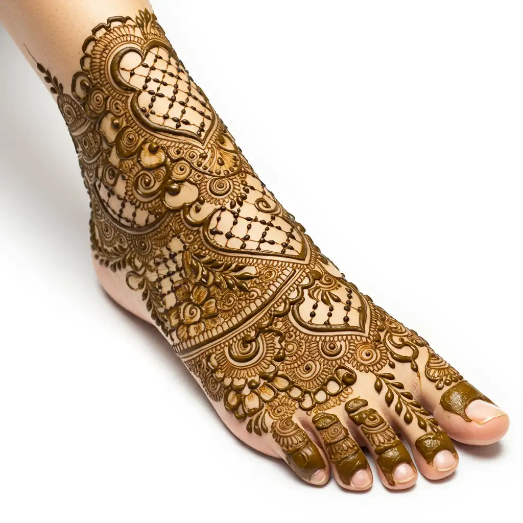 Leg mehndi design 238 Leg mehndi design 238