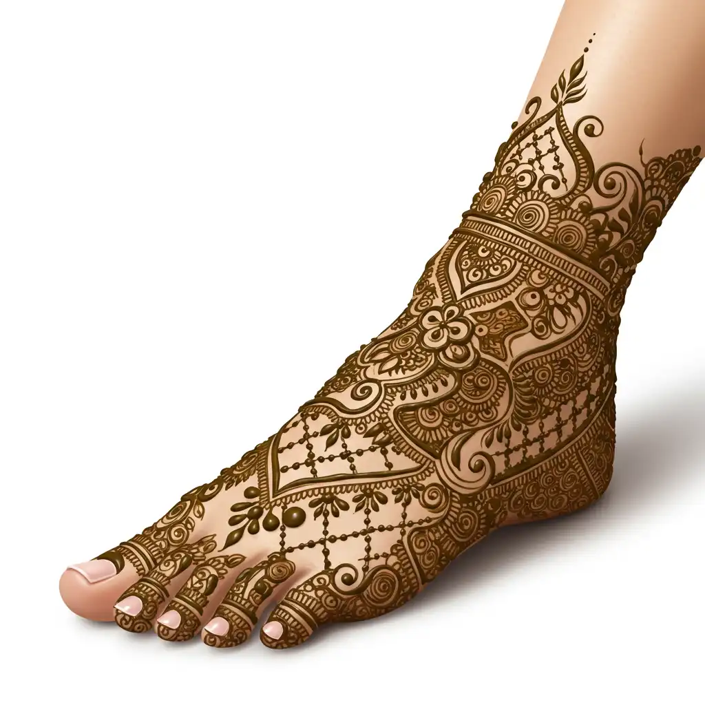 Leg mehndi design 239 Leg mehndi design 239
