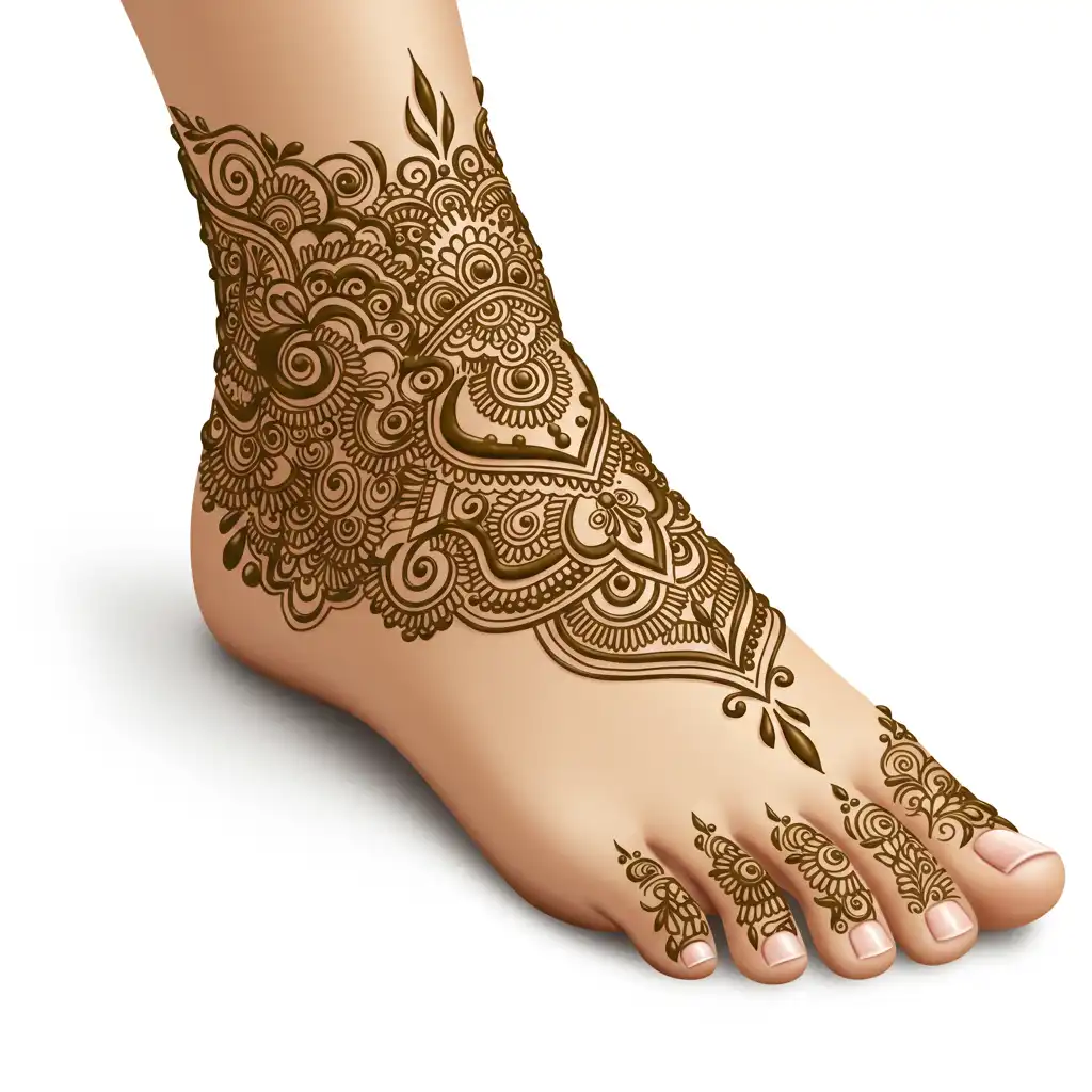 Leg mehndi design 241 Leg mehndi design 241