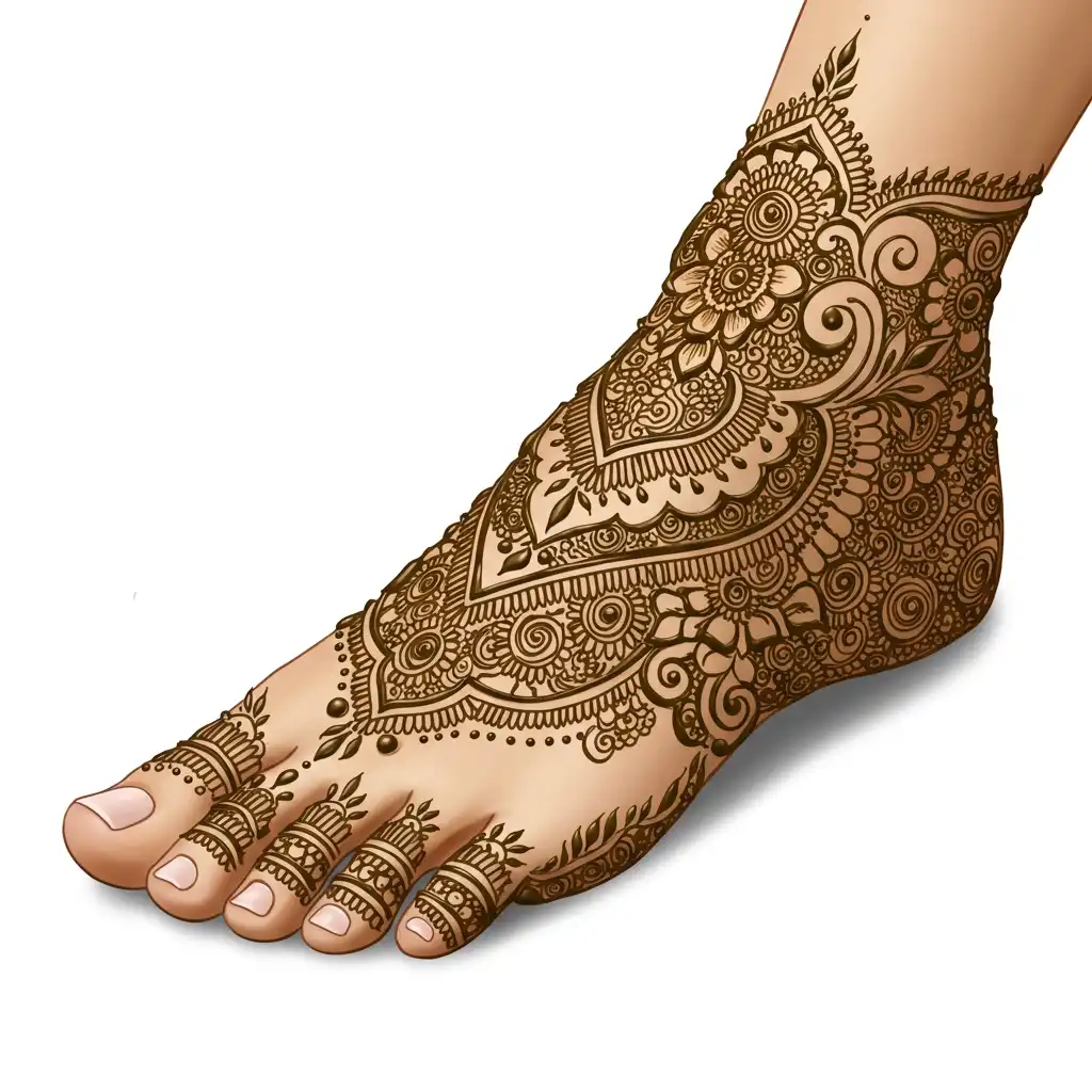 Leg mehndi design 243 Leg mehndi design 243