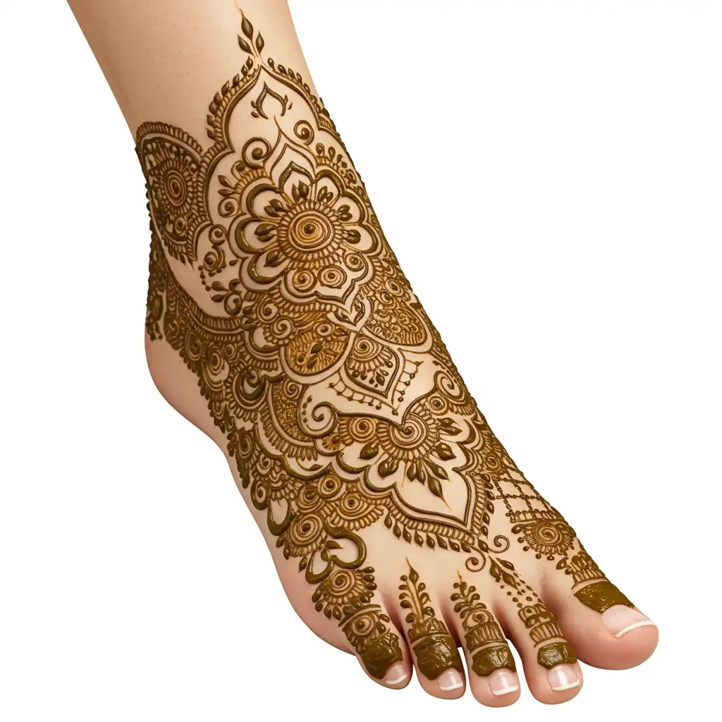 Leg mehndi design 244 Leg mehndi design 244