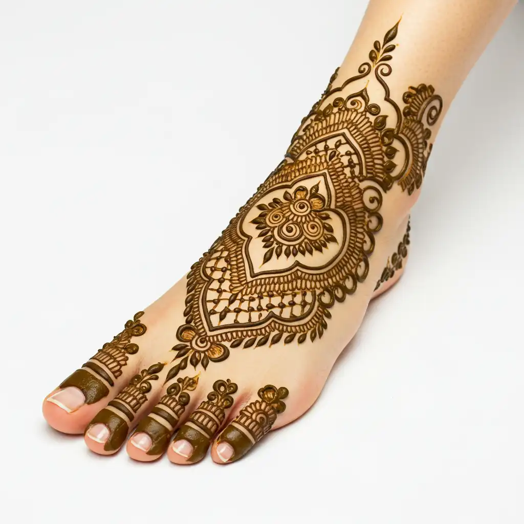 Leg mehndi design 245 Leg mehndi design 245