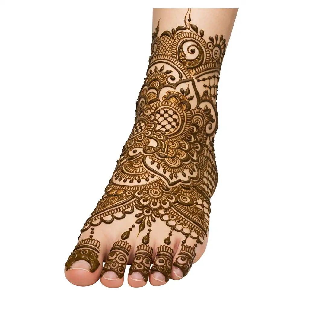 Leg mehndi design 246 Leg mehndi design 246