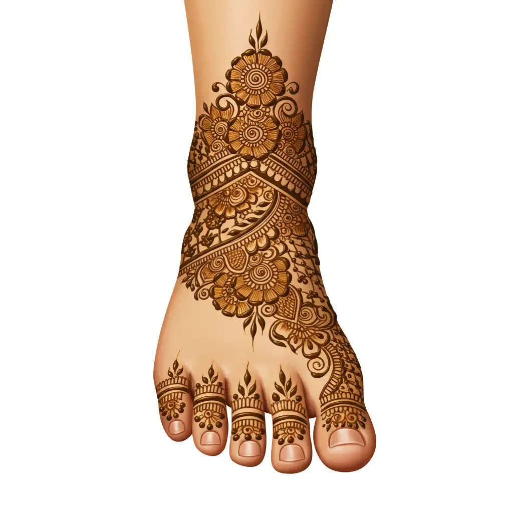 Leg mehndi design 248 Leg mehndi design 248