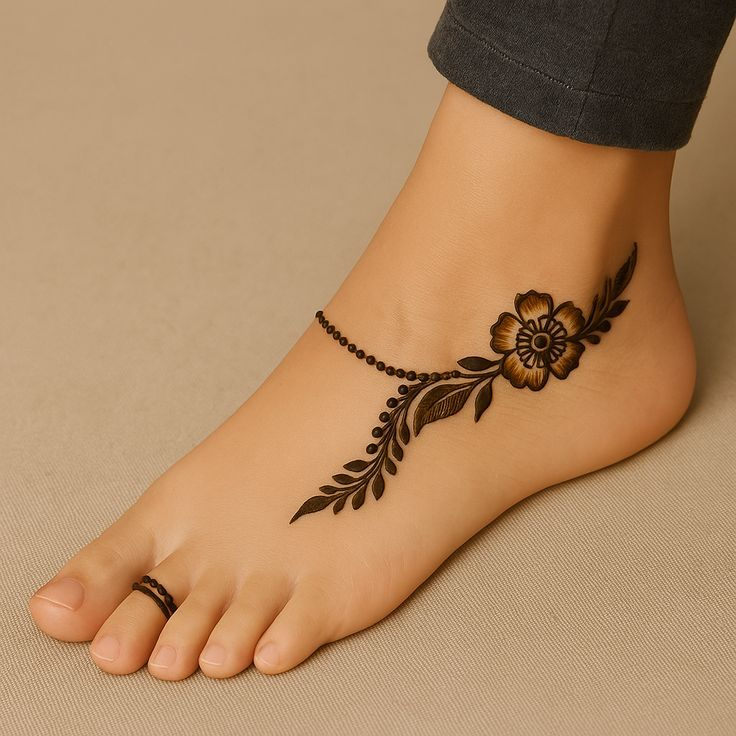 Leg mehndi design 32 Leg mehndi design 32