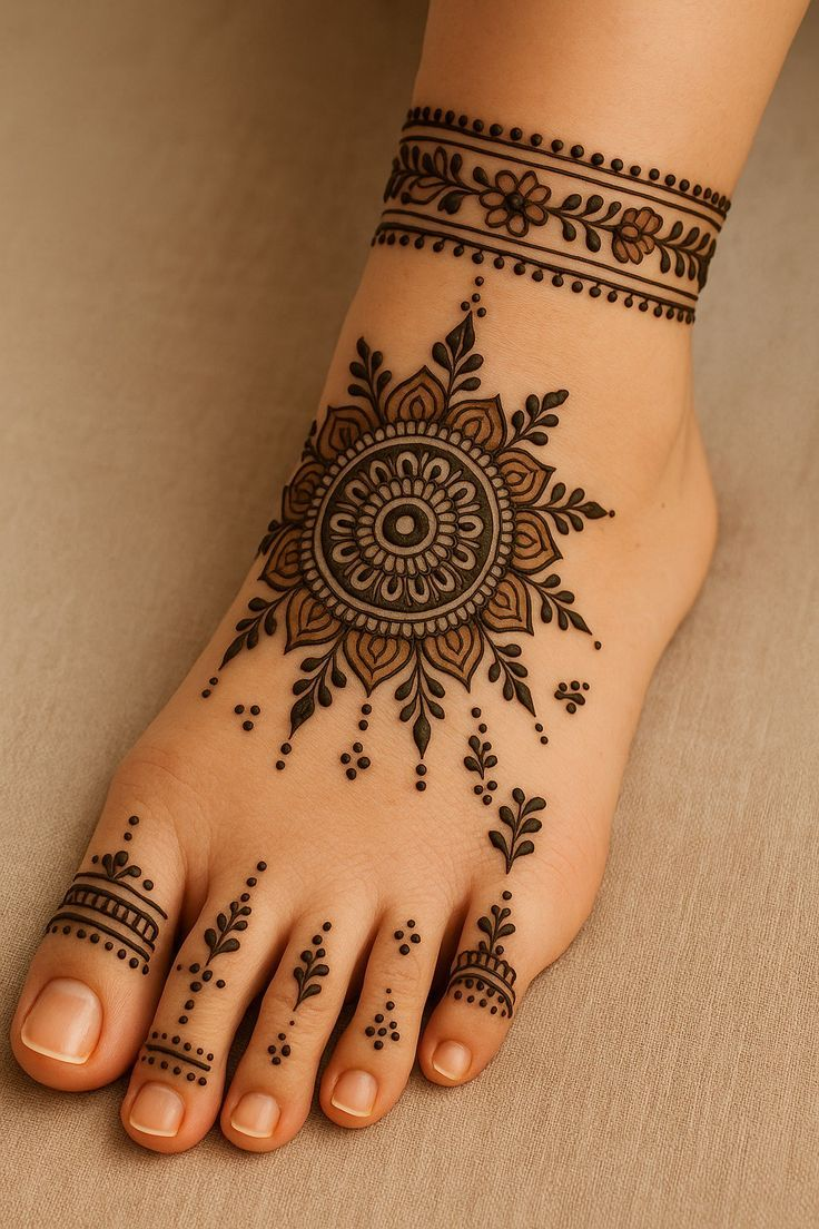 Leg mehndi design 34 Leg mehndi design 34