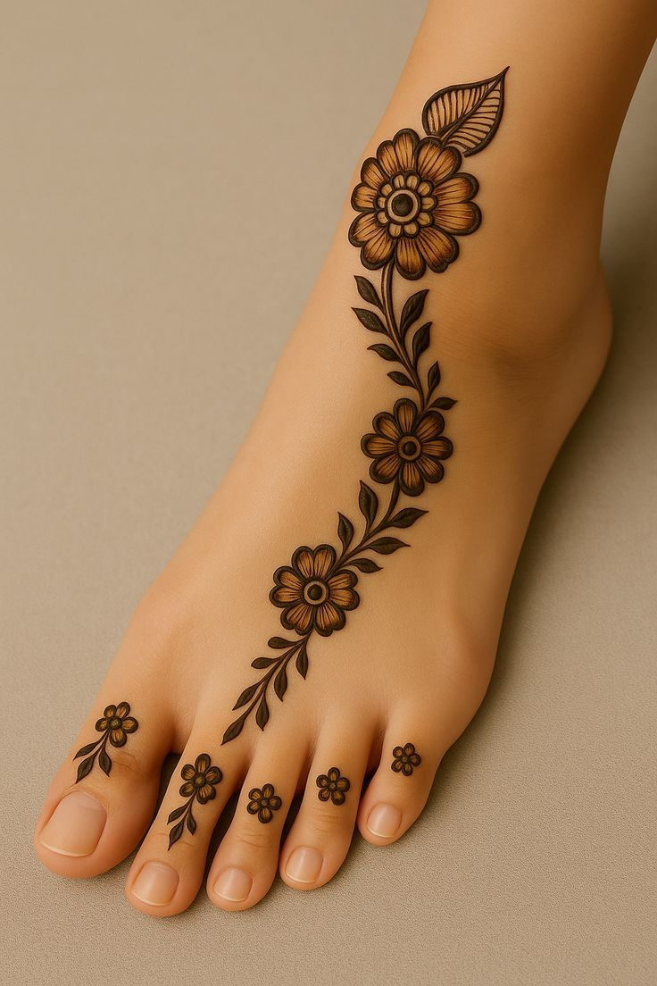 Leg mehndi design 43 Leg mehndi design 43