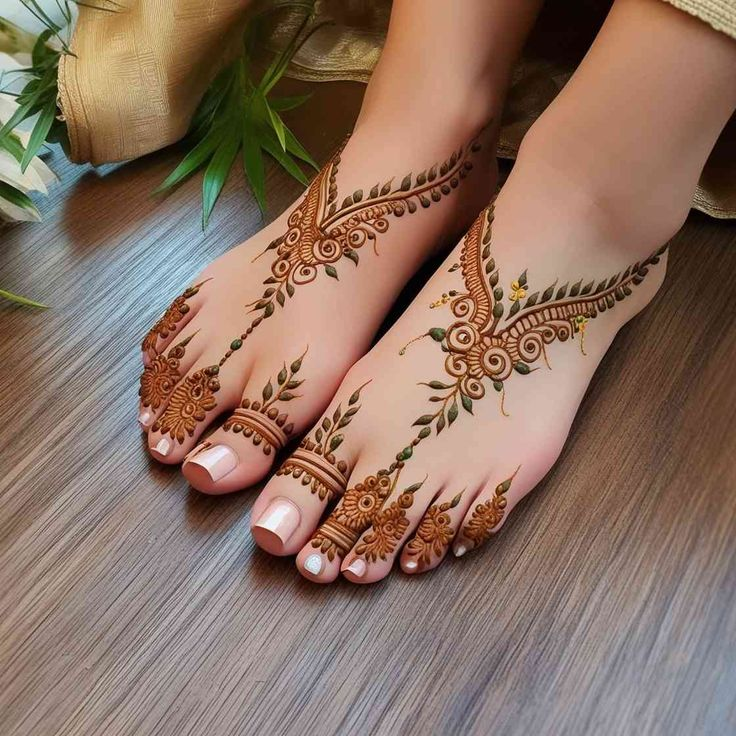 Leg mehndi design 46 Leg mehndi design 46