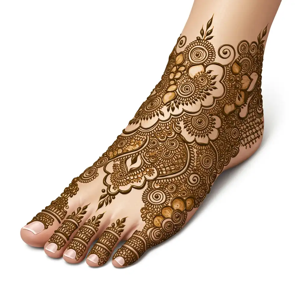 Leg mehndi design 54 Leg mehndi design 54