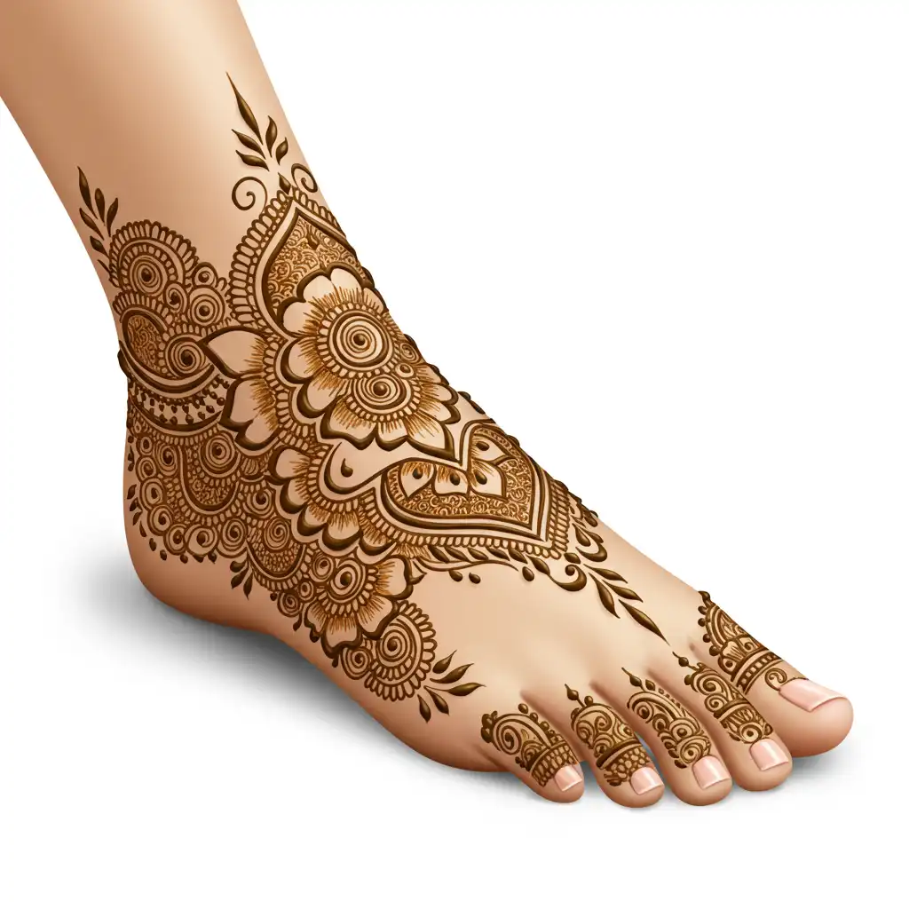 Leg mehndi design 56 Leg mehndi design 56
