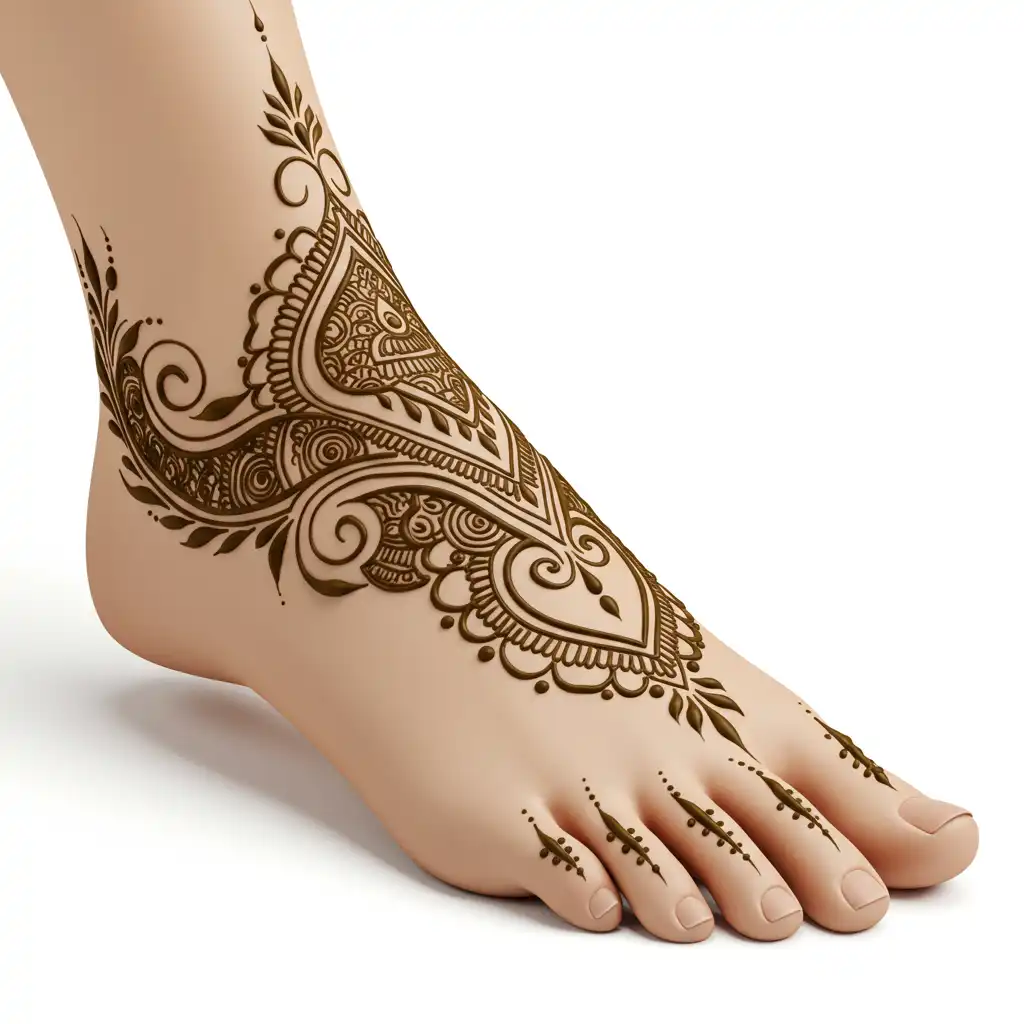 Leg mehndi design 57 Leg mehndi design 57