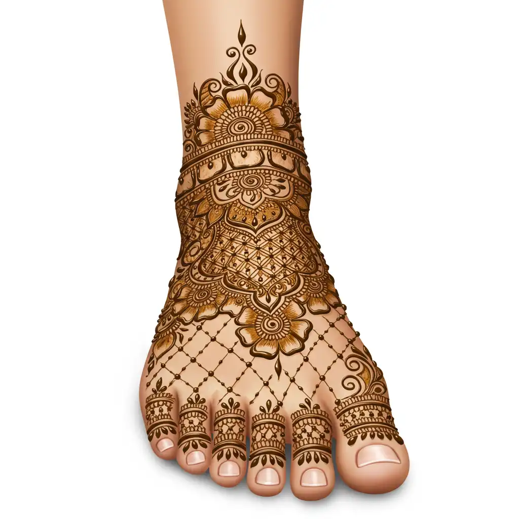 Leg mehndi design 59 Leg mehndi design 59