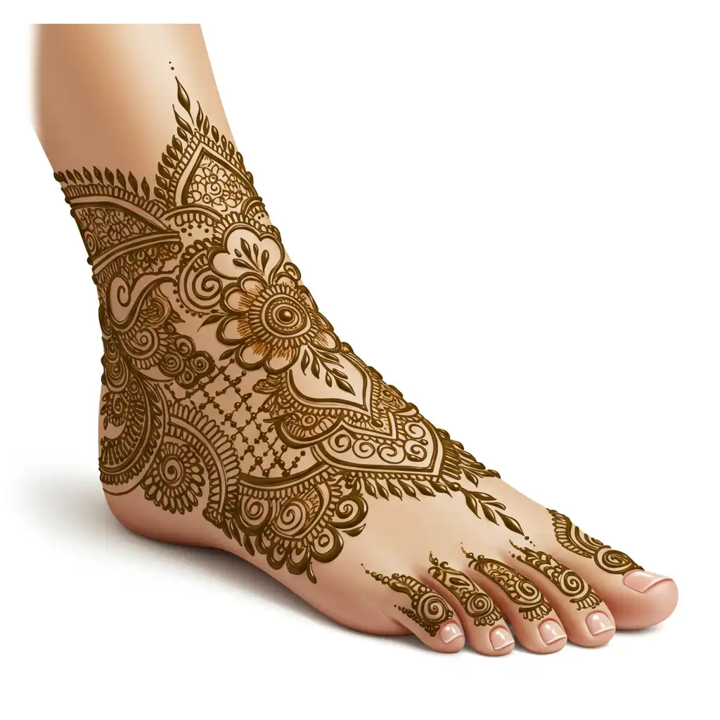 Leg mehndi design 62 Leg mehndi design 62
