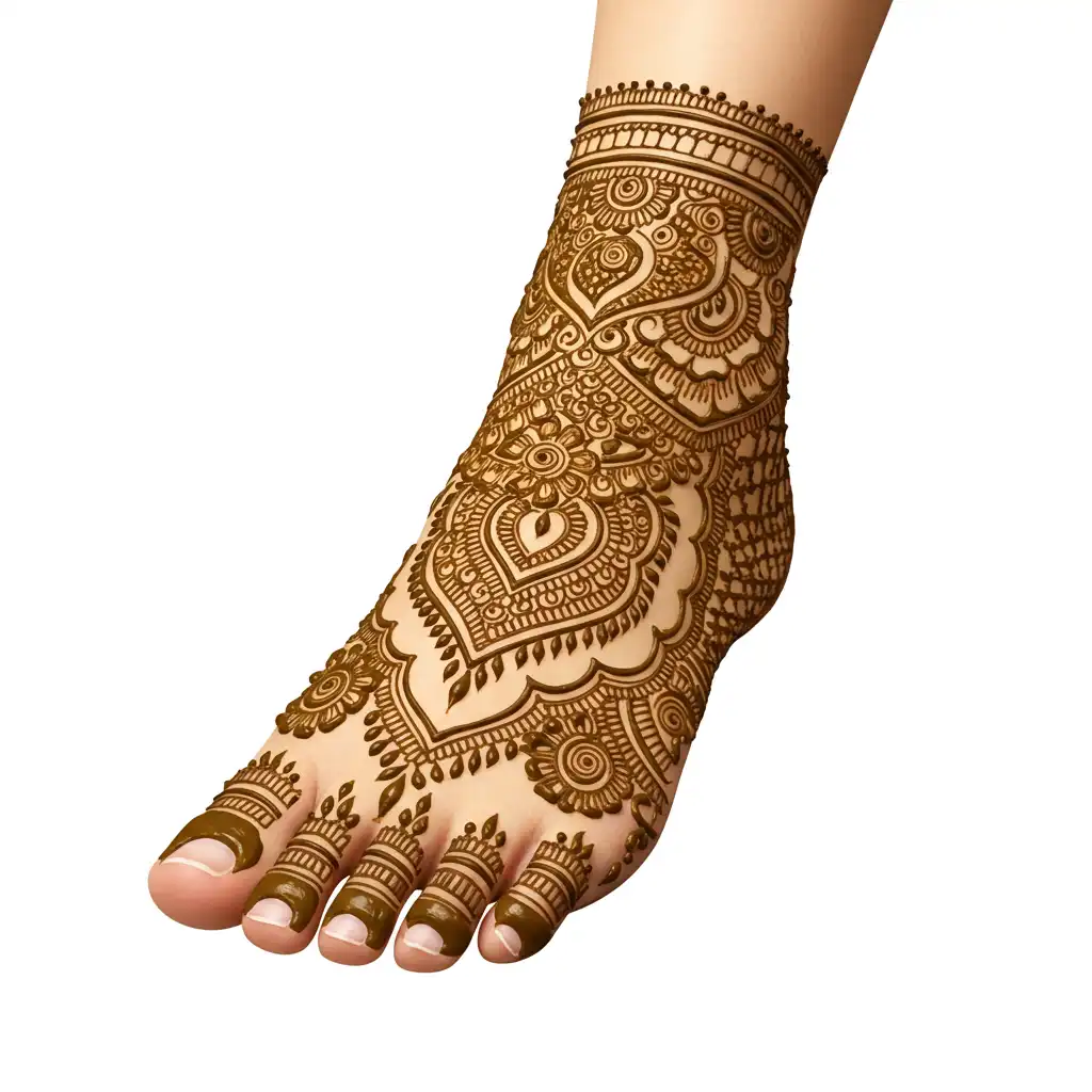 Leg mehndi design 64 Leg mehndi design 64