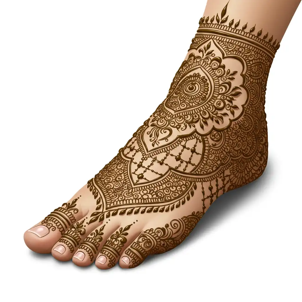 Leg mehndi design 66 Leg mehndi design 66
