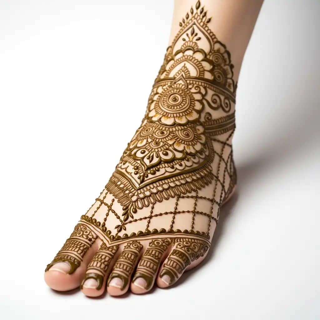Leg mehndi design 67 Leg mehndi design 67