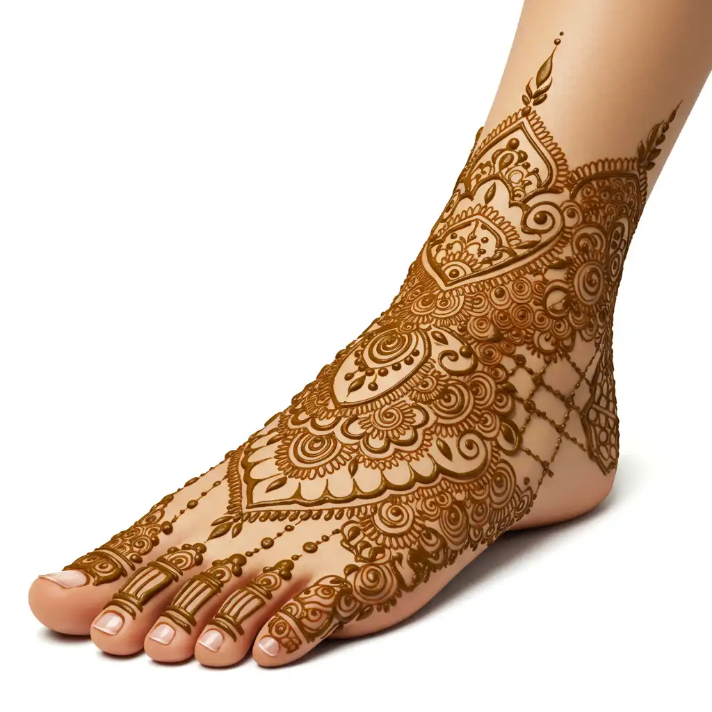Leg mehndi design 68 Leg mehndi design 68
