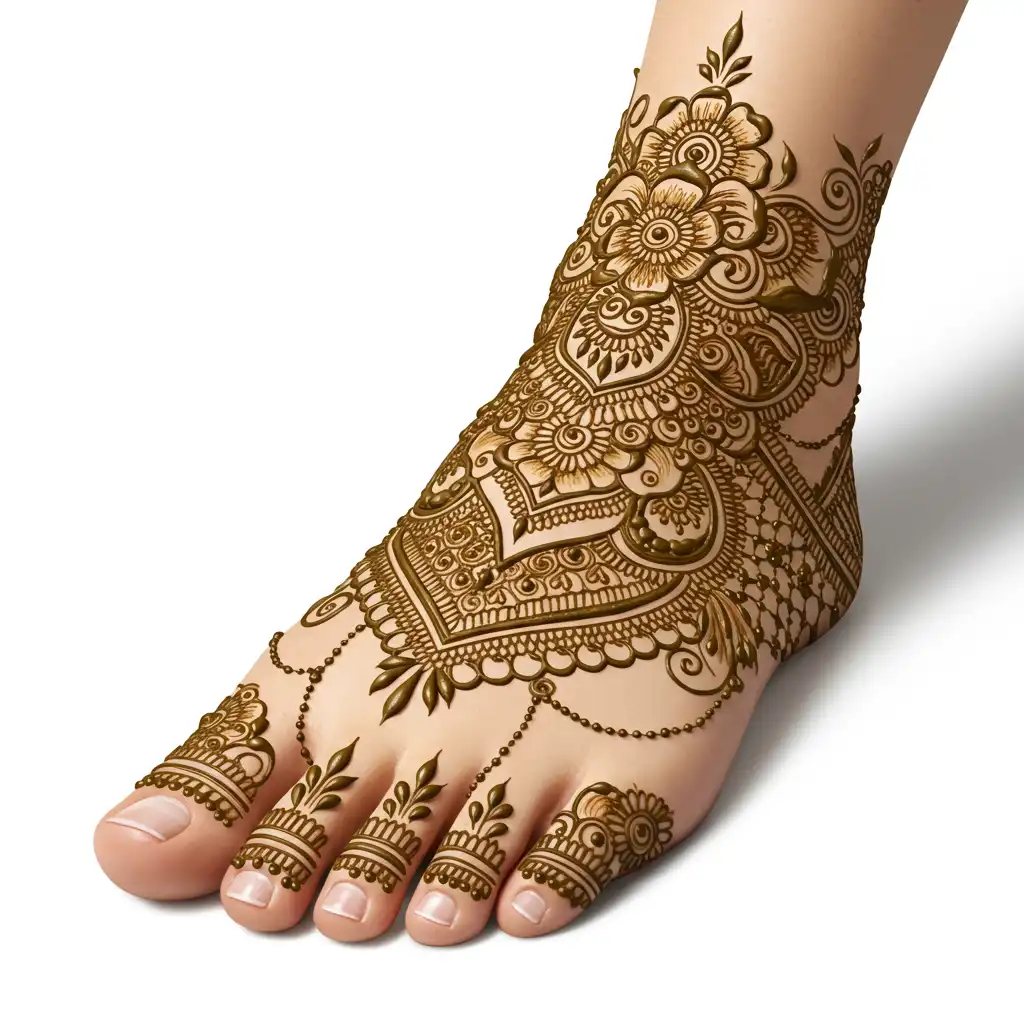 Leg mehndi design 69 Leg mehndi design 69