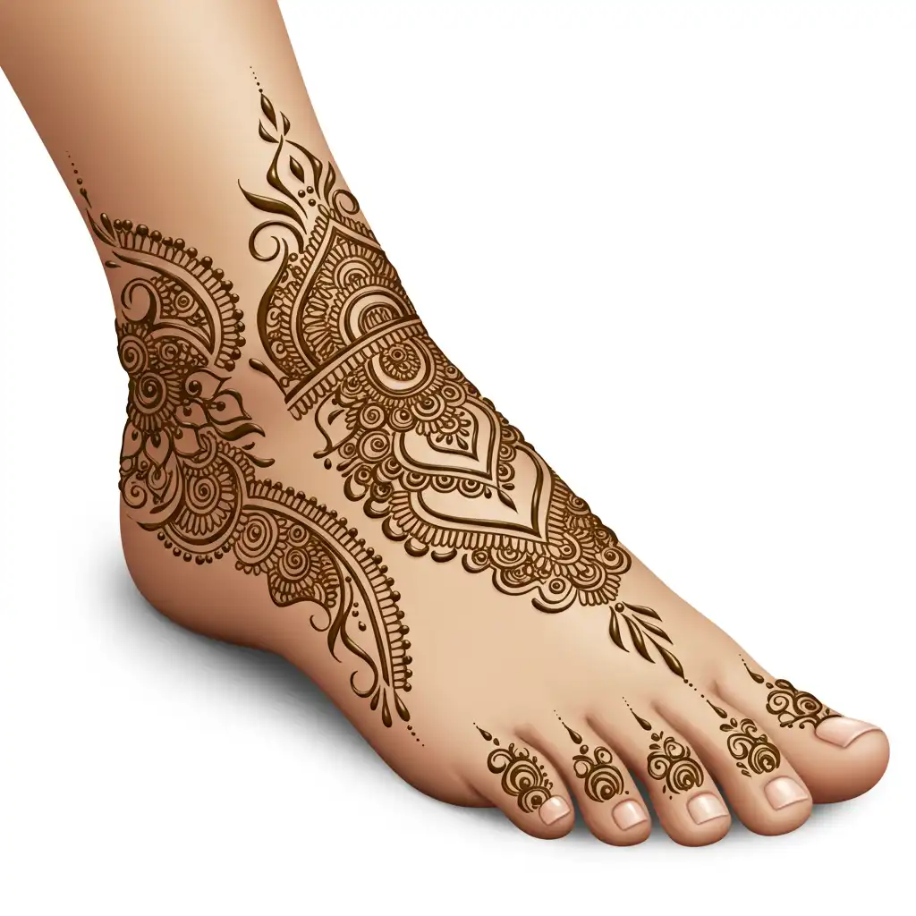 Leg mehndi design 70 Leg mehndi design 70