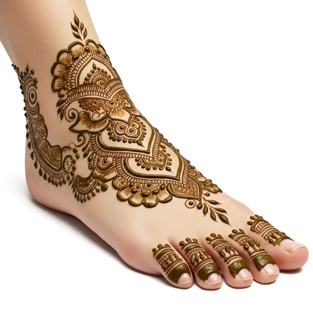 Leg mehndi design 77 Leg mehndi design 77