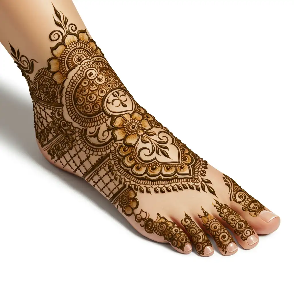 Leg mehndi design 78 Leg mehndi design 78
