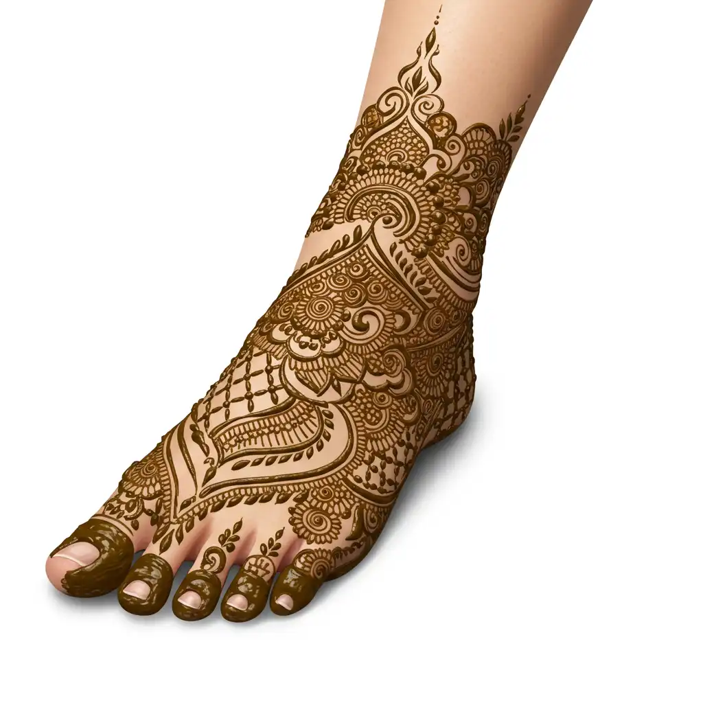 Leg mehndi design 84 Leg mehndi design 84