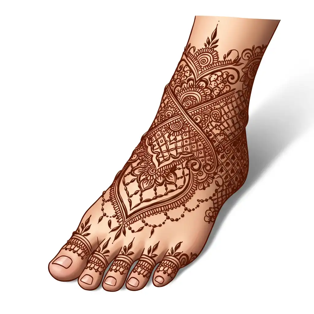 Leg mehndi design 89 Leg mehndi design 89