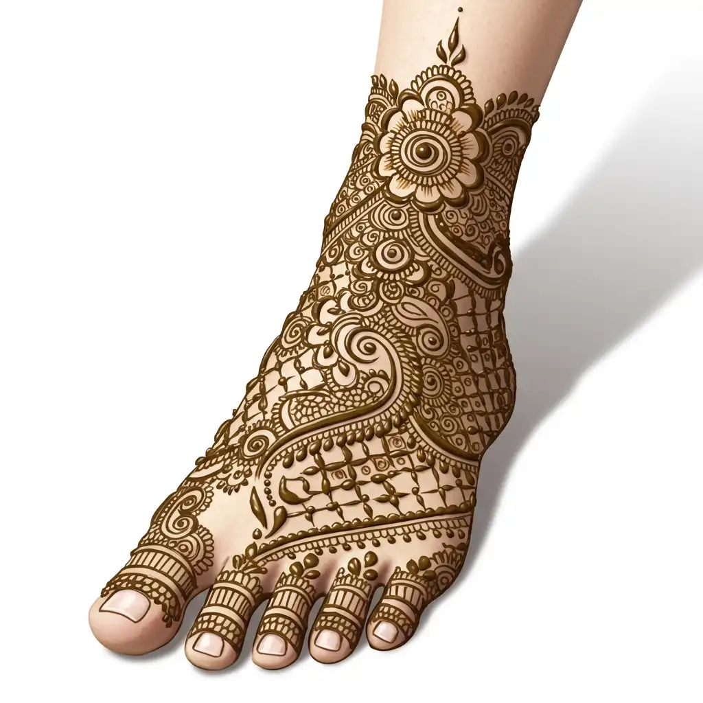 Leg mehndi design 91 Leg mehndi design 91
