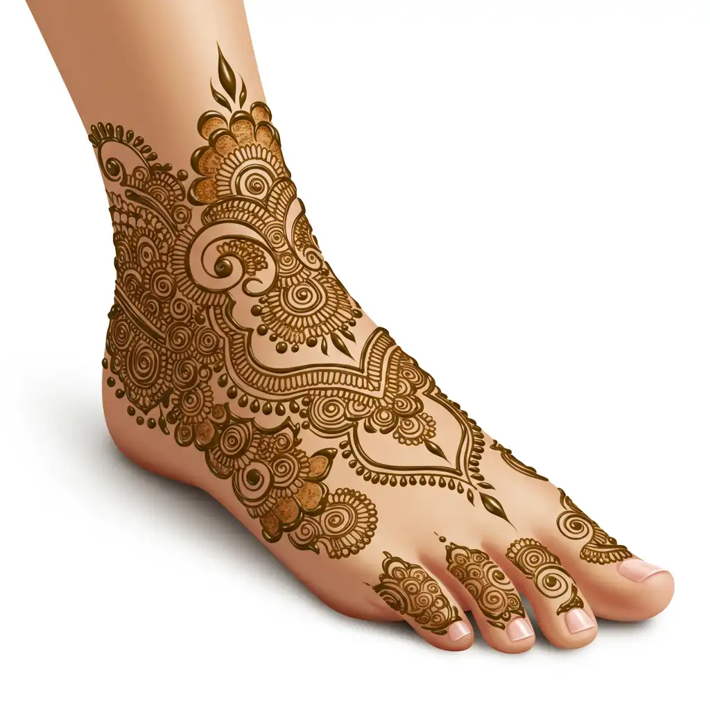 Leg mehndi design 92 Leg mehndi design 92
