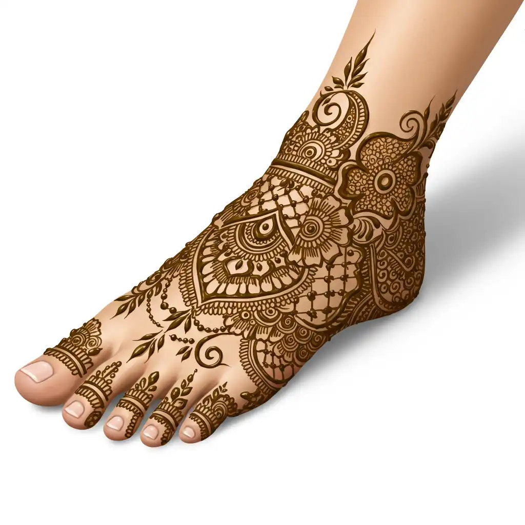 Leg mehndi design 93 Leg mehndi design 93
