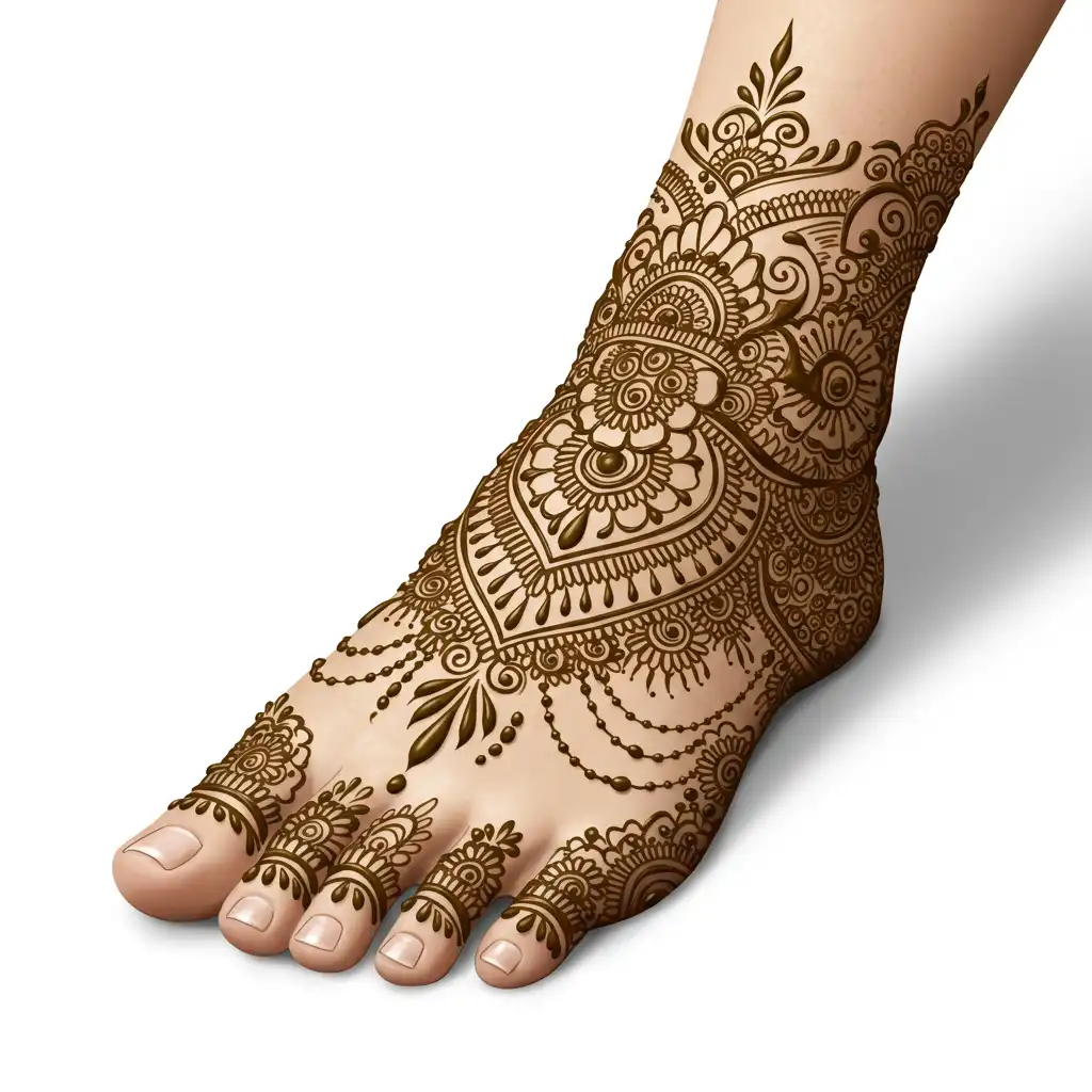 Leg mehndi design 94 Leg mehndi design 94