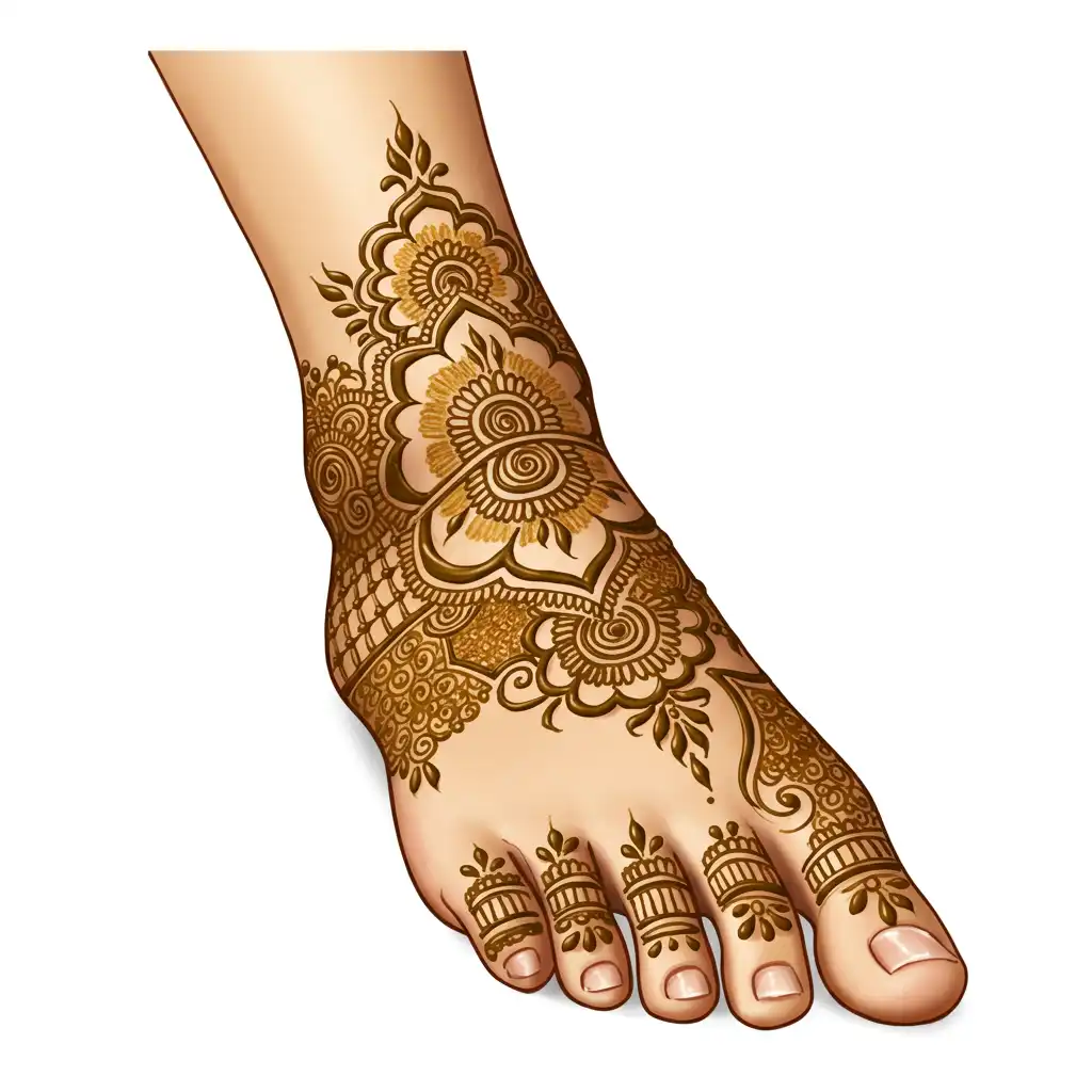 Leg mehndi design 95 Leg mehndi design 95