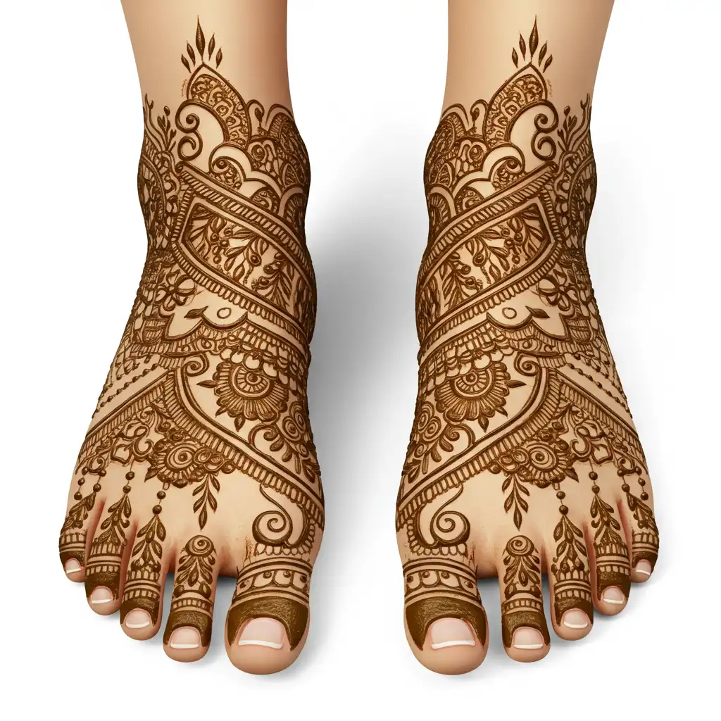 Leg mehndi design 98 Leg mehndi design 98